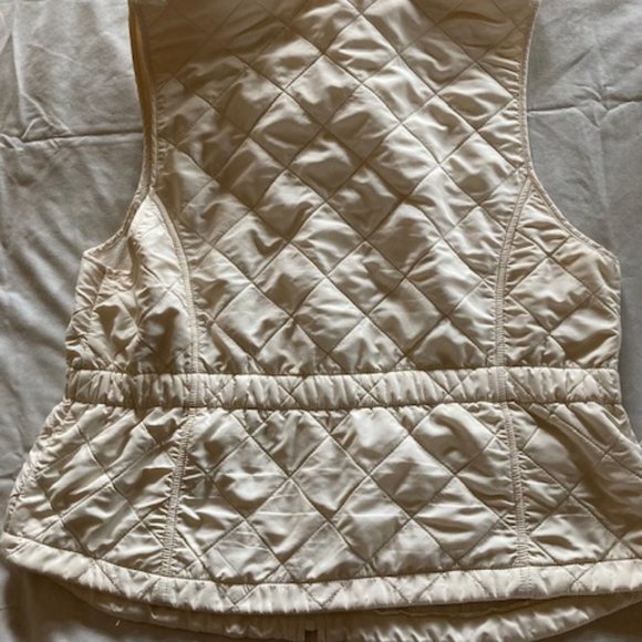 Bit and Bridle cream colored quilted vest, size L. - Picture 2 of 2